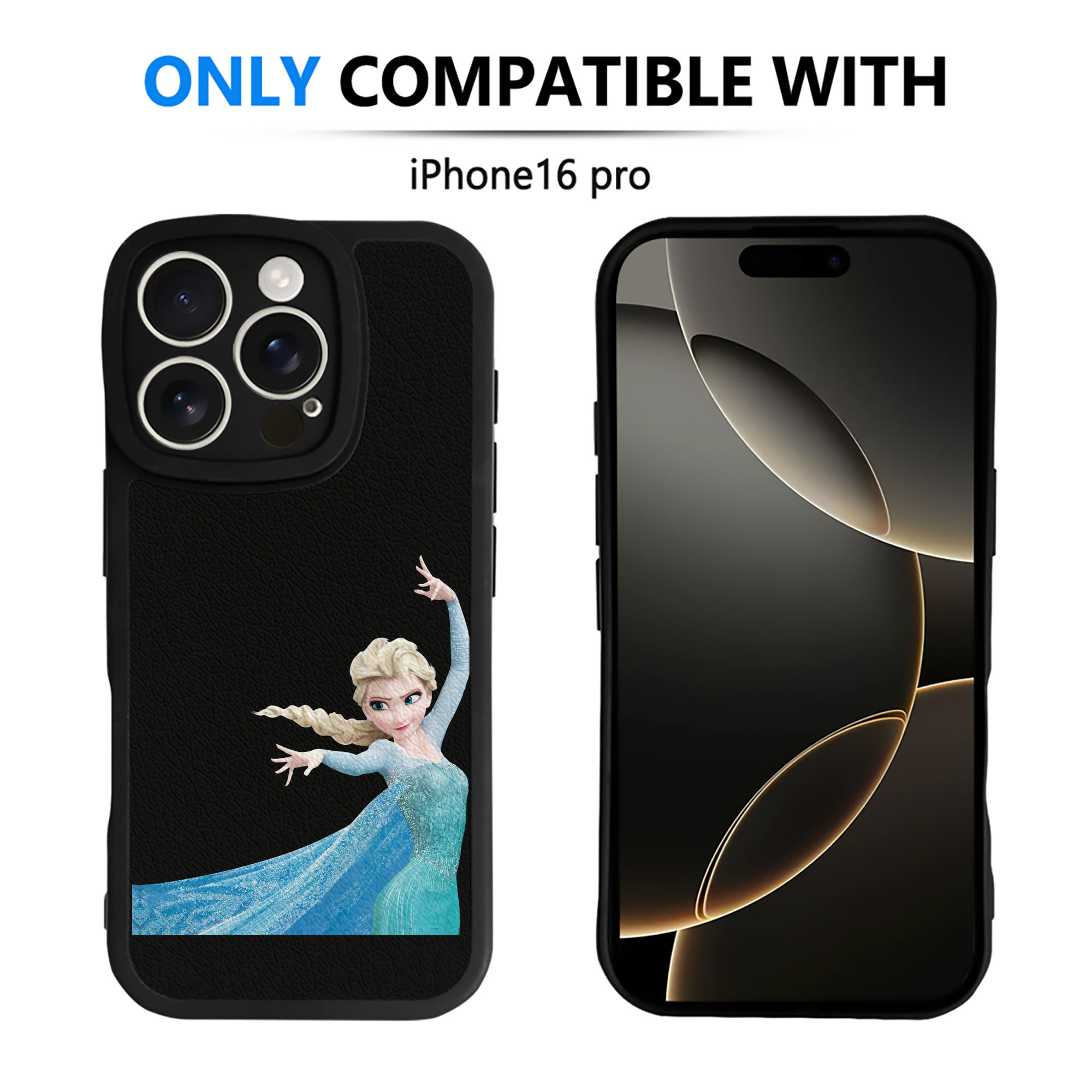 （画像用） アナと雪の女王 アンナ エルサ Frozen Anna Elsa 【iPhone 16シリーズ対応】シリコンスマホケース（レザー調） 材質：シリコン